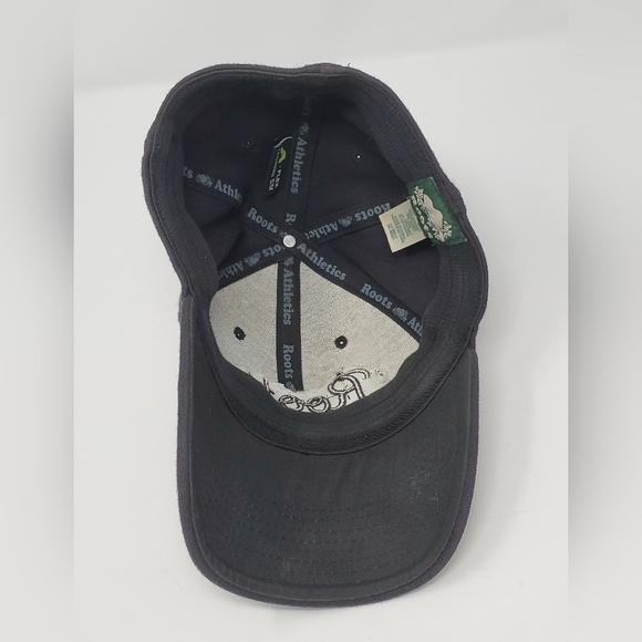 ROOTS CANADA BLACK BASEBALL HAT CAP WOOL BLEND FITTED MEN SMALL MEDIUM - Picture 9 of 13